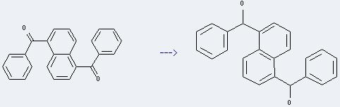 Methanone,1,1'-(1,5-naphthalenediyl)bis[1-phenyl- can be used to get [5-(hydroxy-phenyl-methyl)-naphthalen-1-yl]-phenyl-methanol